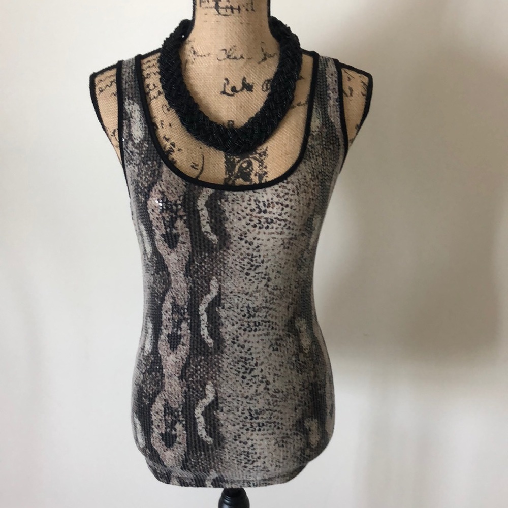 Sexy sequins snake Bebe tank top